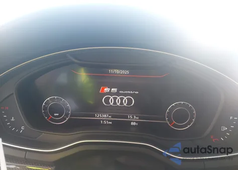 2018 Audi S5 3.0T Premium Plus z USA, uszkodzony, nr VIN WAUC4CF55JA103476